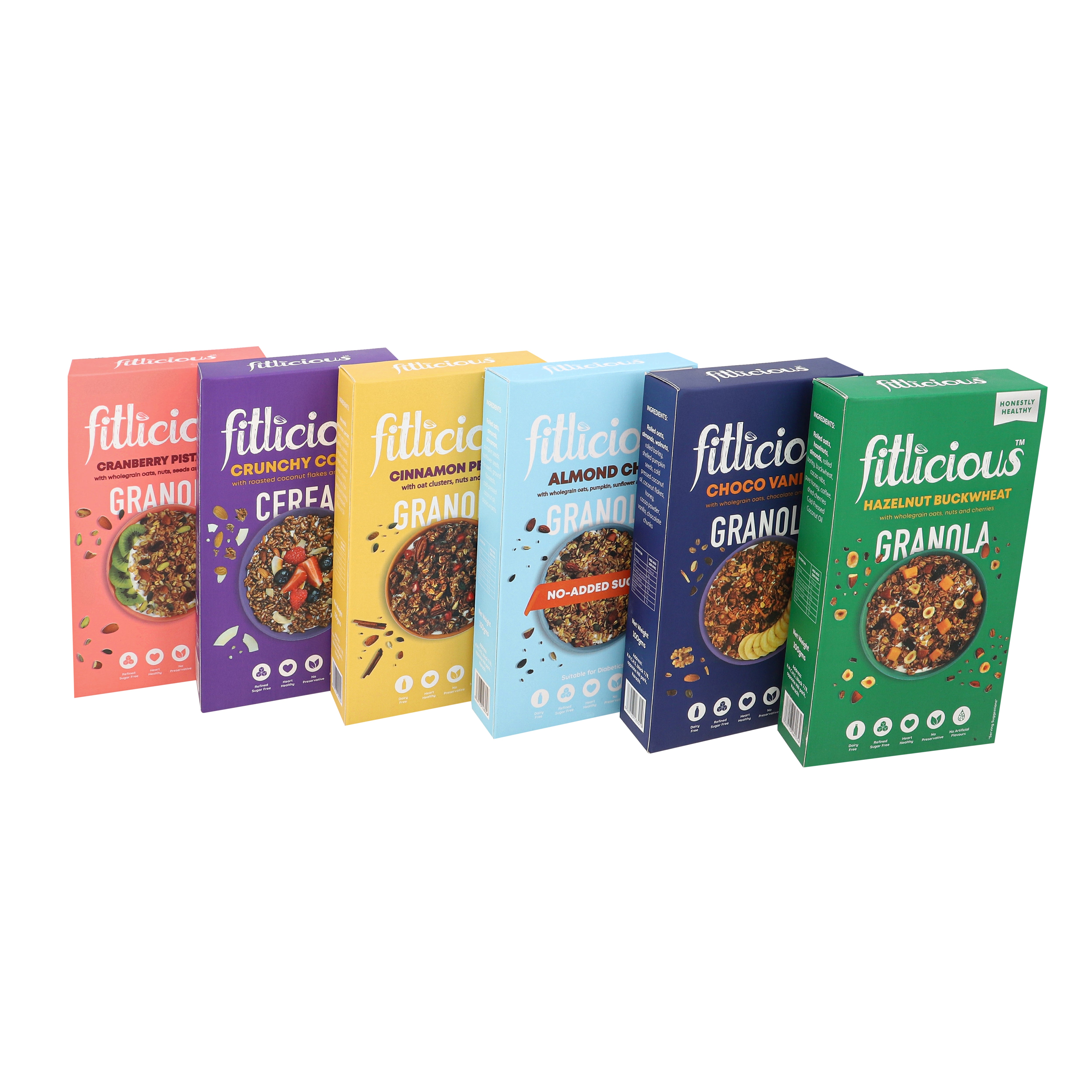 Trial bundle of 6: Try all our Granola and Cereal flavors (100gms)