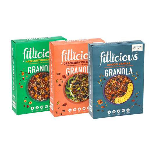 Bundle of 3: Buy any 3 Granola boxes (370gms) of your choice